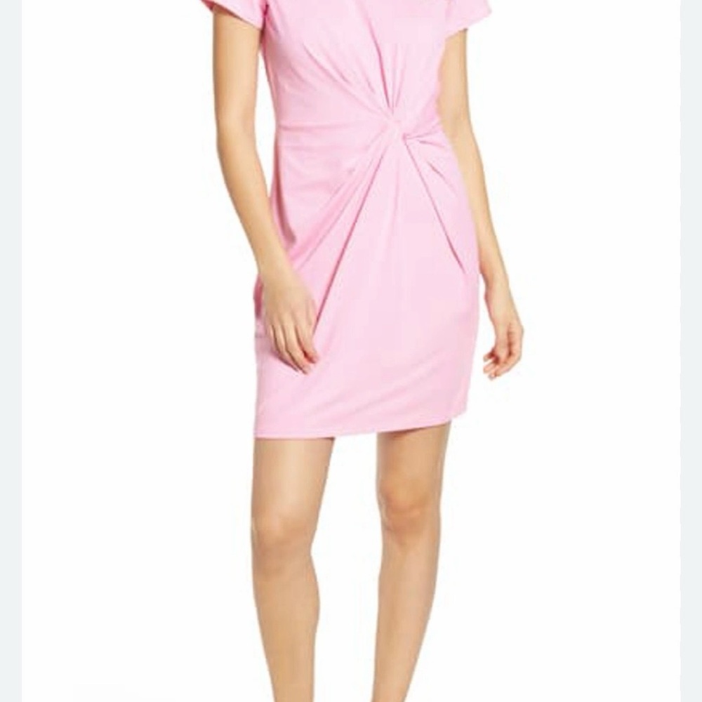⚡️NWOT Vineyard Vines Pink Sankaty Stripped Twist-Front Mini Dress - Picture 1 of 4